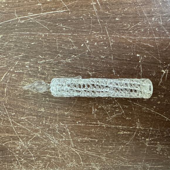 Vintage Blown Spun Glass Single Birthday Candle Keepsake 5 inches tall - Picture 2 of 8